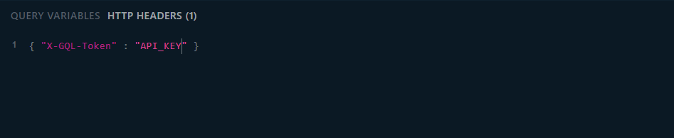 Screenshot of the HTTP Headers configuration in Sitecore's GraphQL IDE, highlighting API key authentication.